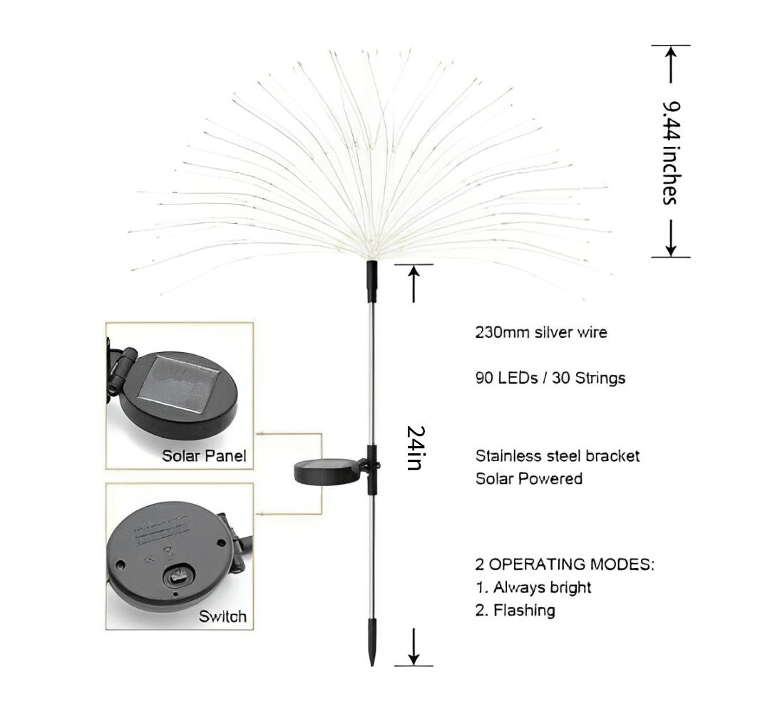 🔥Waterproof Solar Garden Fireworks Lamp
