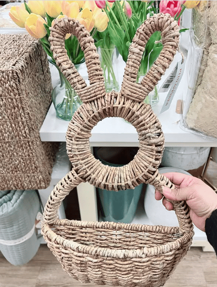 🔥Easter Sale 50% OFF - Bunny Basket Hanging Wall Pocket Spring Decor🐰