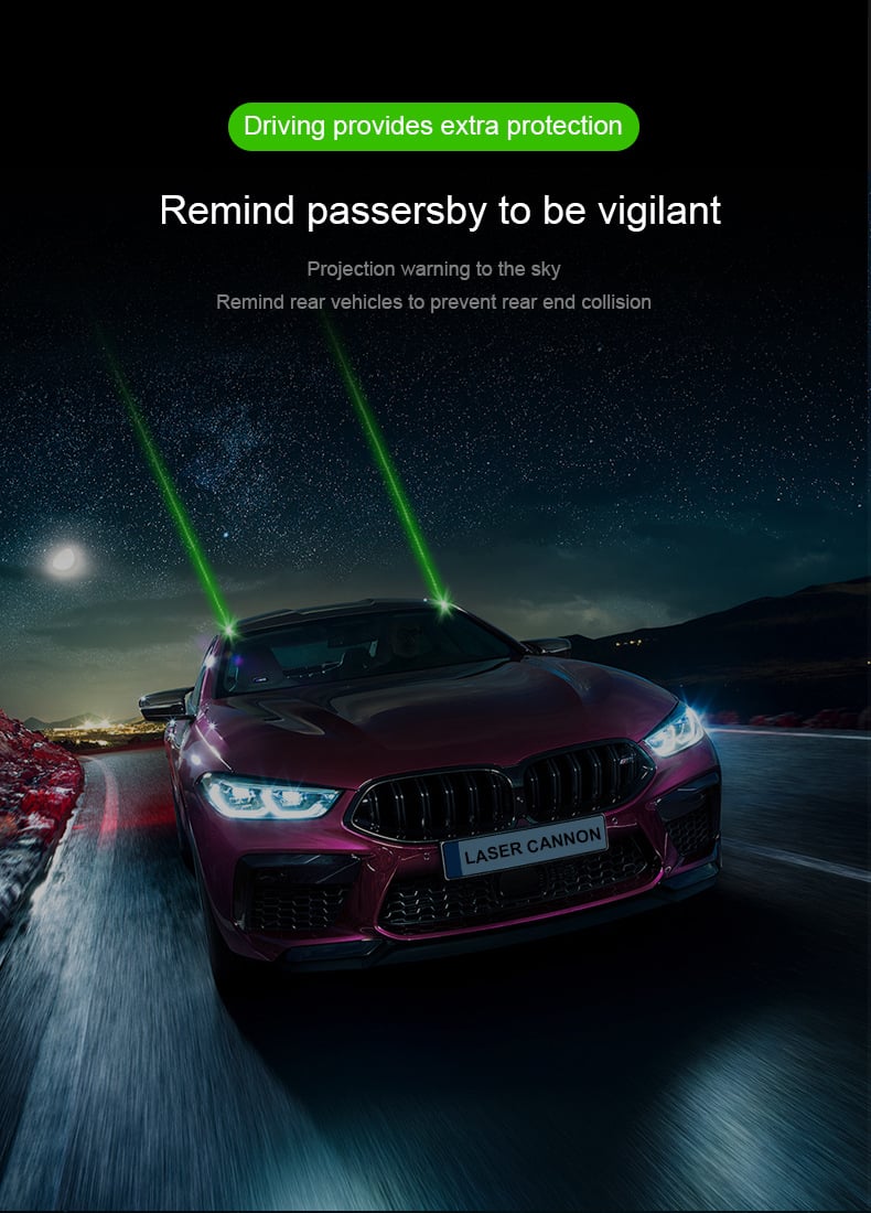 🎉Hot Sale🎉Car Safety Warning Long-range Remote Pilot Laser Light