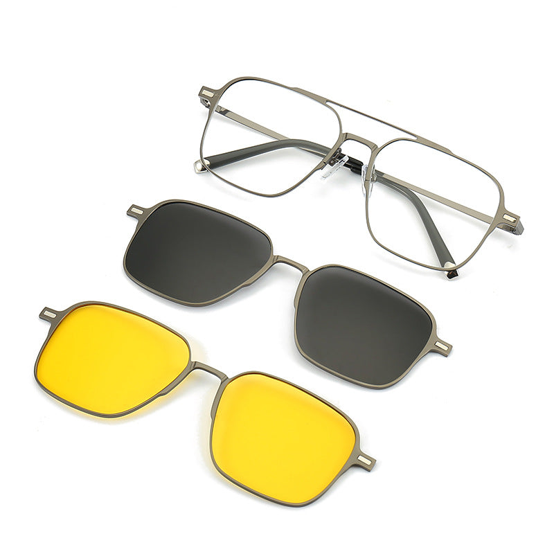 🔥😎Men & Women 3-In-1 Magnetic Polarized Sunglasses