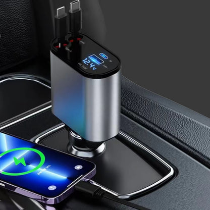 100W Digital Display Retractable Car Charger