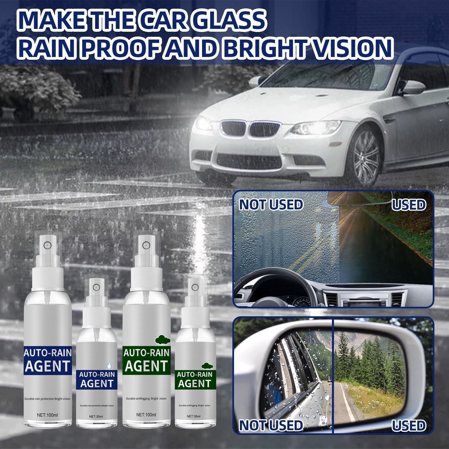 ❄️Winter Specials：🎁Buy 3 set free 2 ✨set-Car Glass Anti-fog Rainproof Agent