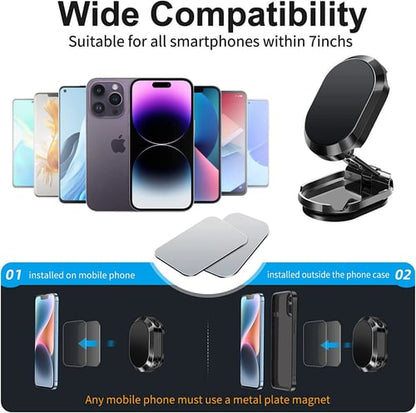 🔥Hot Sale 🔥2024 New Alloy Folding Magnetic Car Phone Holder