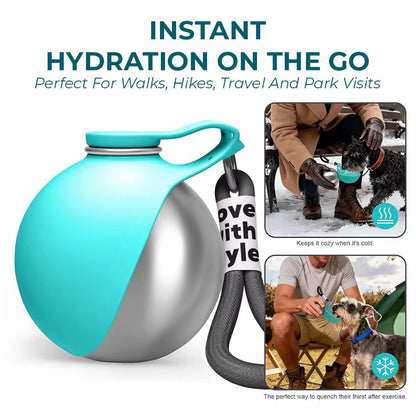 ⏳Time-Limited Special⏰2-in-1 Portable Dog Water Bottle for Small Dogs - Leak-Proof & Compact