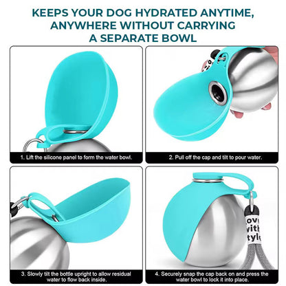 ⏳Time-Limited Special⏰2-in-1 Portable Dog Water Bottle for Small Dogs - Leak-Proof & Compact
