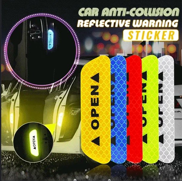Car Reflective Stickers – Weatherproof & Easy to Apply for Better Night Visibility
