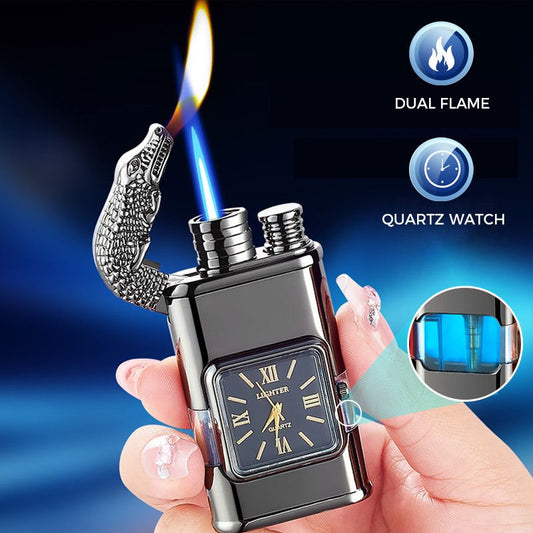 🔥Hot Sale - 50% OFF🔥Windproof Lighter Vintage Watch Bezel Jet Flame Torch