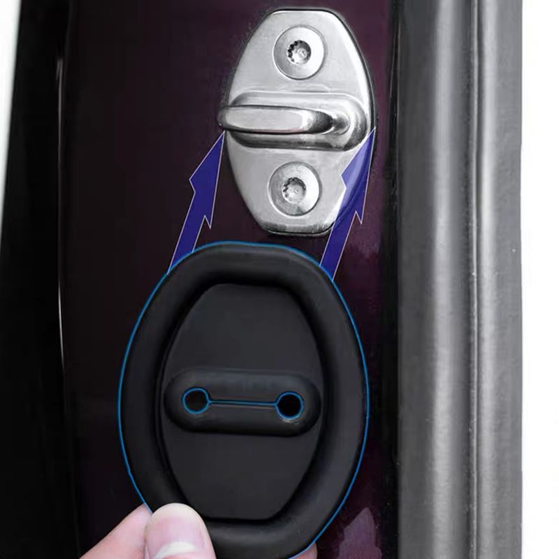 Car Door Lock Silicone Cover - Sound Dampening Pad
