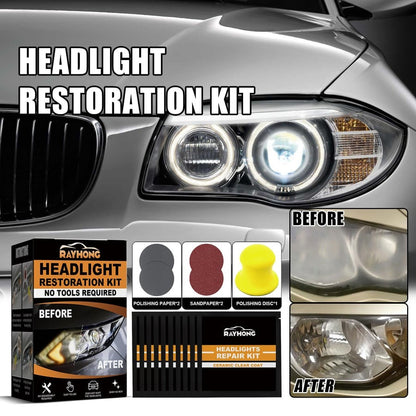 Car Headlight Lens Restoration Kit