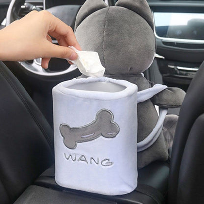 Car-mounted Dual-purpose Tissue Box and Trash Can