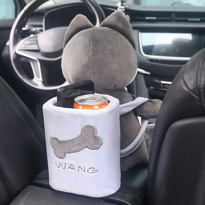 Car-mounted Dual-purpose Tissue Box and Trash Can