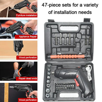 🔥🖤Black Friday Sale:50% OFF and Free shipping✈️🔥Lightweight Durable Electric Screwdriver 47 Pieces Set