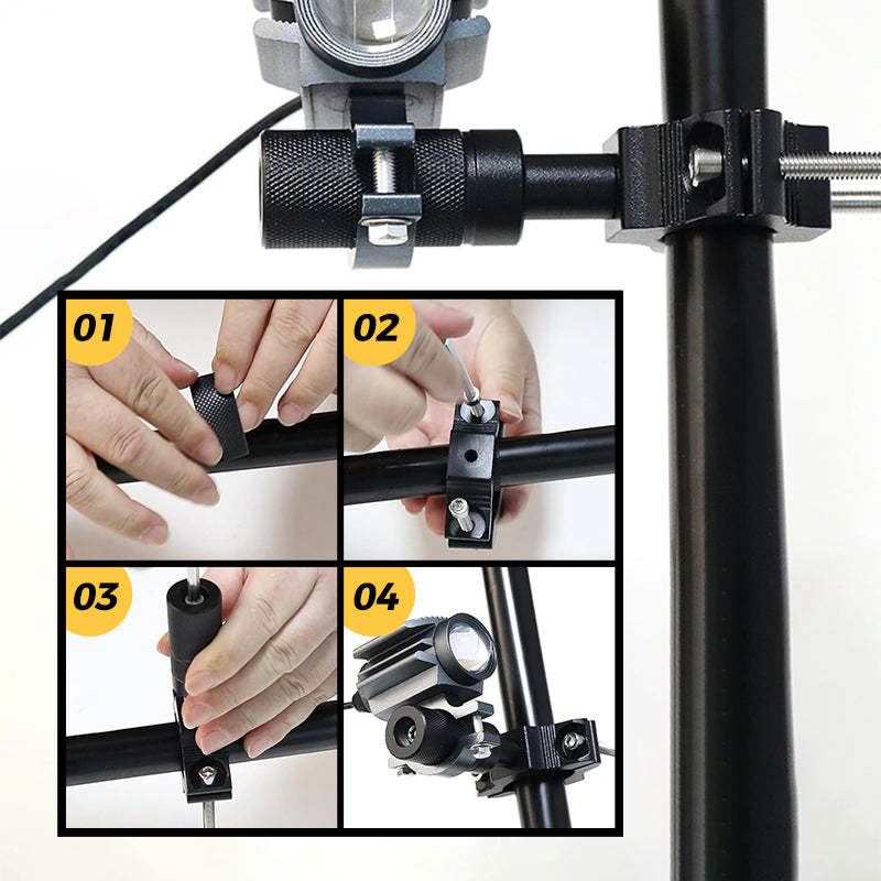 🏍️Universal Motorcycle Light Mounts Brackets Set