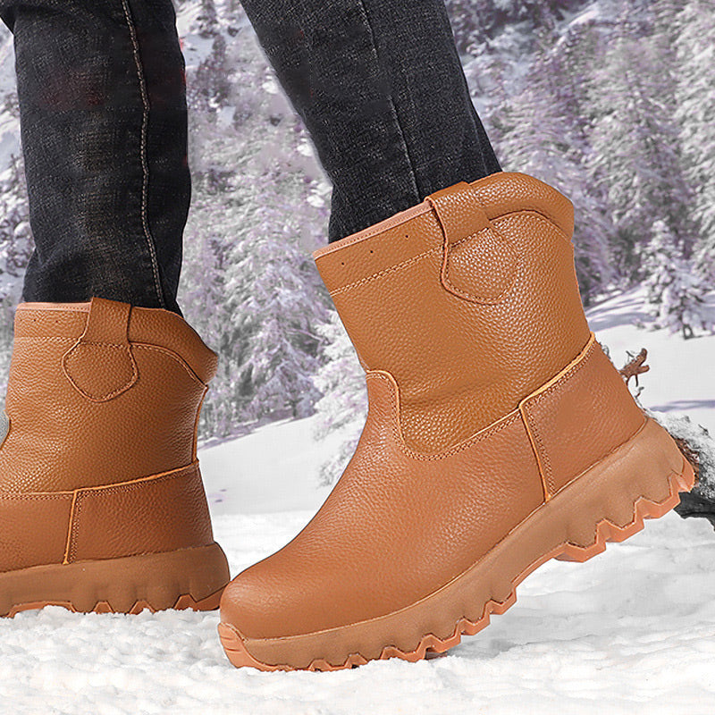 ❄️Winter Specials❄️ Plush Lining Warm Leather Snow Boots