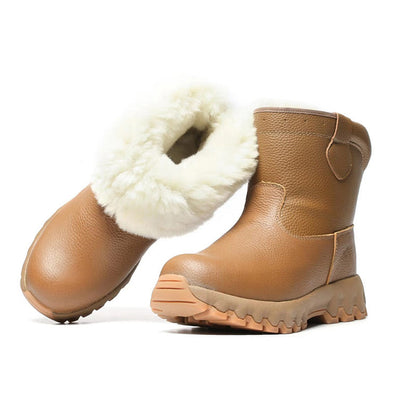 ❄️Winter Specials❄️ Plush Lining Warm Leather Snow Boots