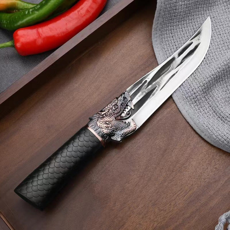 Dragon Decor Boning Knife with Sheath