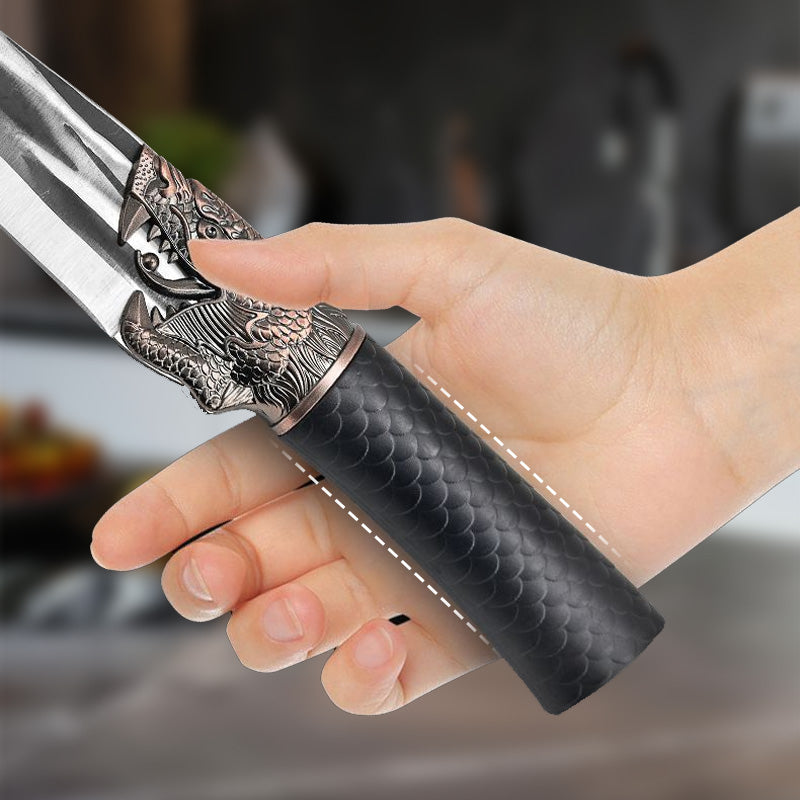 Dragon Decor Boning Knife with Sheath