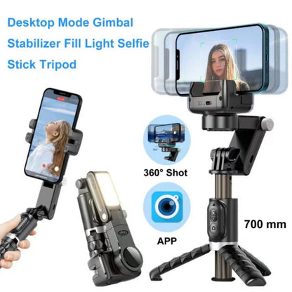 360° Rotating 3-Axis Foldable Gimbal Stabilizer for Smartphones Recording