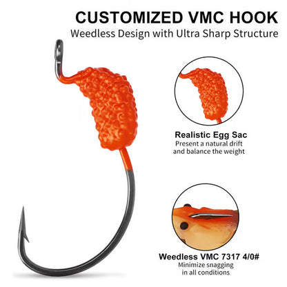 🔥💯Soft Shrimp Swimbait Pre-rigged Fishing Jig Lures