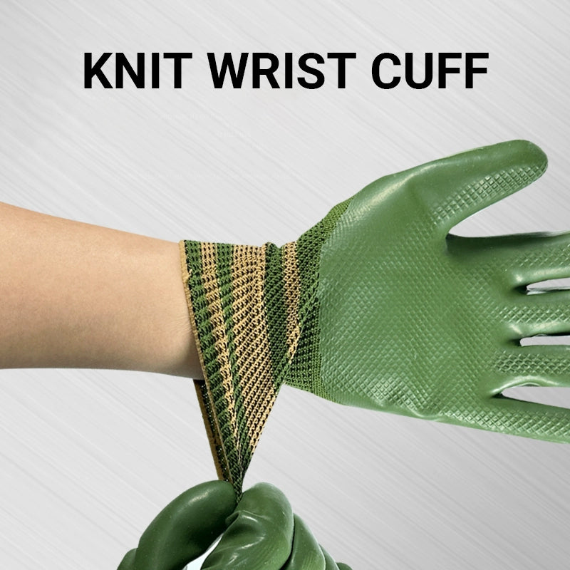 🎁 Rubber Coated Work Gloves with Knit Wrist Cuff