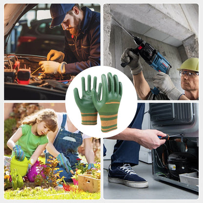 🎁 Rubber Coated Work Gloves with Knit Wrist Cuff