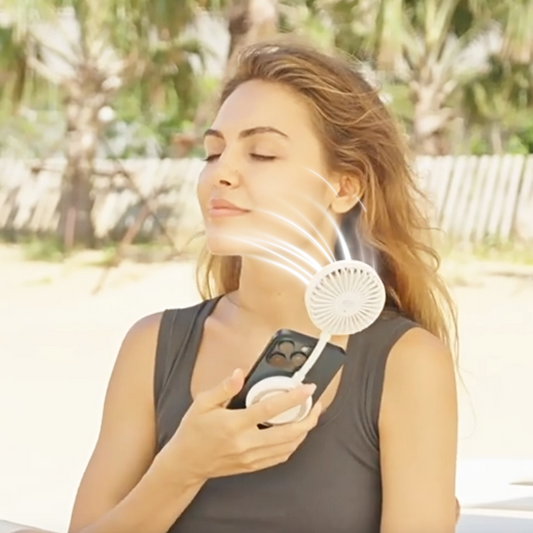 Portable Magnetic Fan with Adjustable Ring Stand