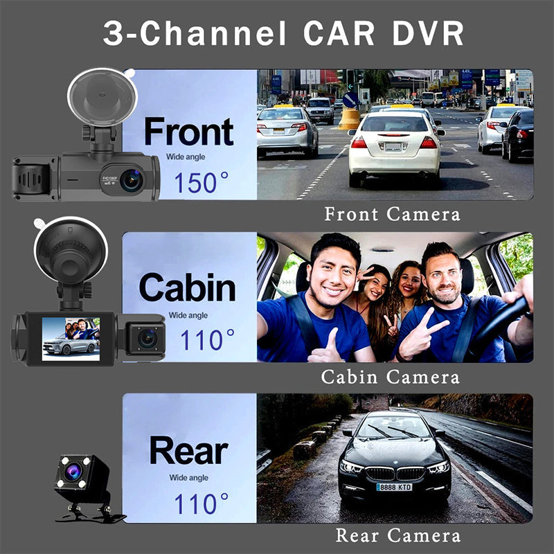 HD 1080p Car Recorder with Reverse Camera（50% OFF）