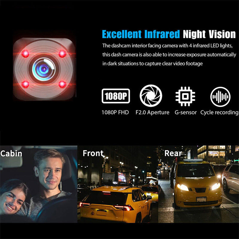 HD 1080p Car Recorder with Reverse Camera（50% OFF）