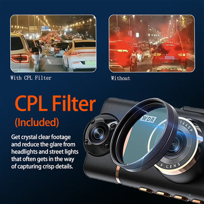 🏆50% Off🔥🚗4-Channel HD Dashcam with Front Interior Rear Recording