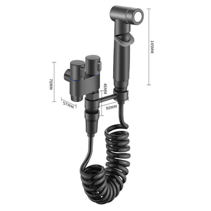📢📢40% OFF !! ⏰1-In-2-Out Dual Control Valve & Bidet Sprayer Set