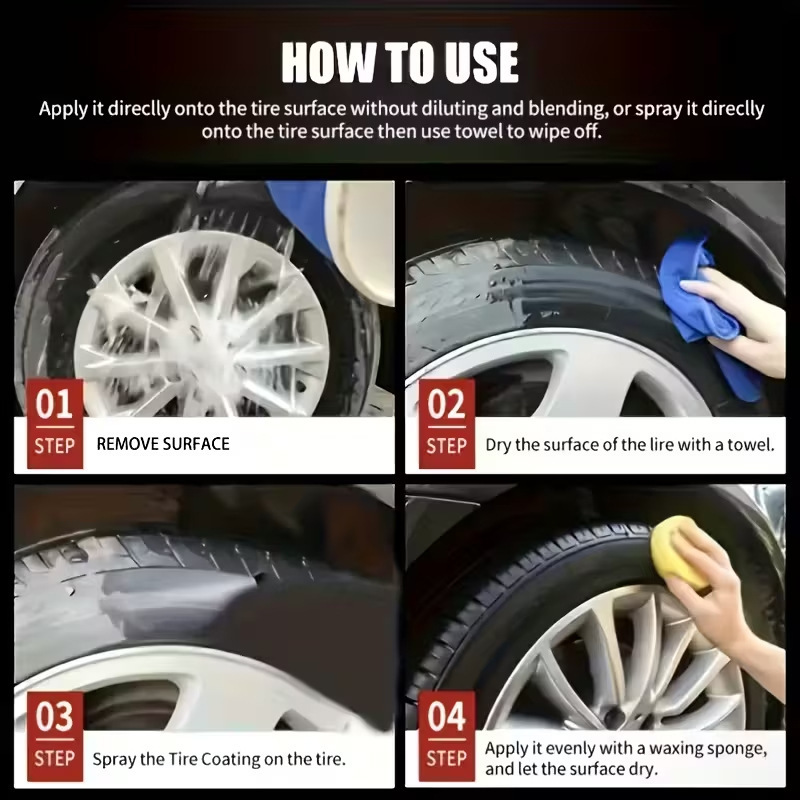 📢📢Buy 5 Get 5 Free⏰Car Tire and Plastic Trim Renewal Paste