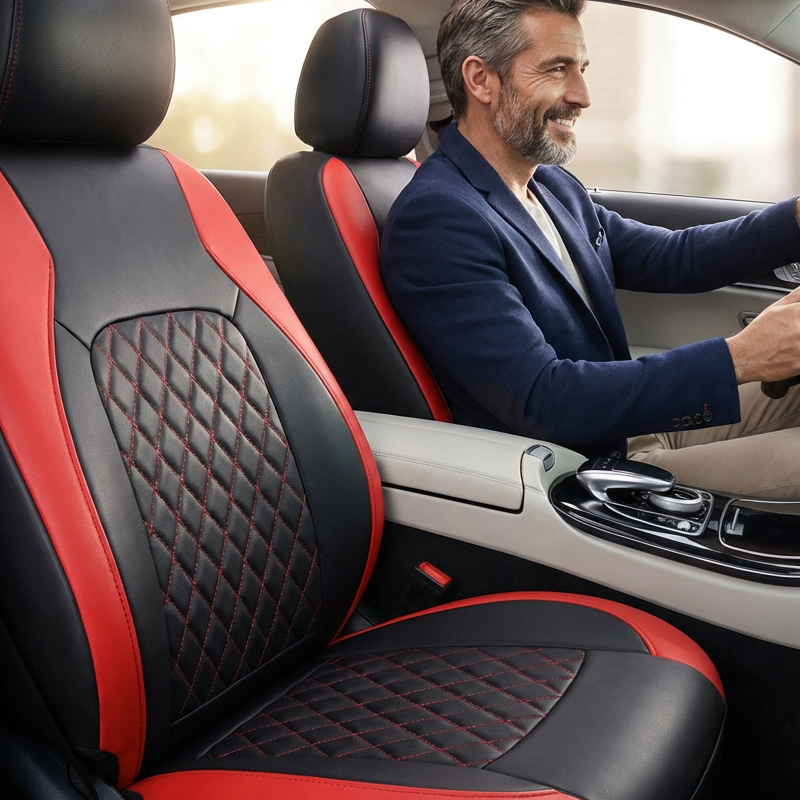 📢📢30% OFF !! ⏰9-Piece Universal Fit Leather Car Seat Cover Set