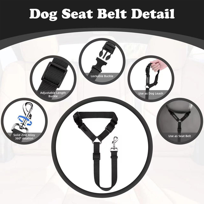 📢📢50% OFF !!⏰2-in-1 Dog Car Seat Belt & Walking Leash