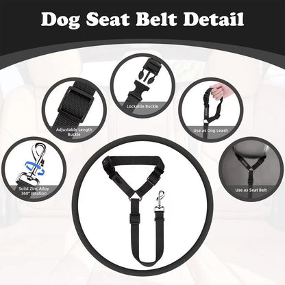 📢📢50% OFF !!⏰2-in-1 Dog Car Seat Belt & Walking Leash
