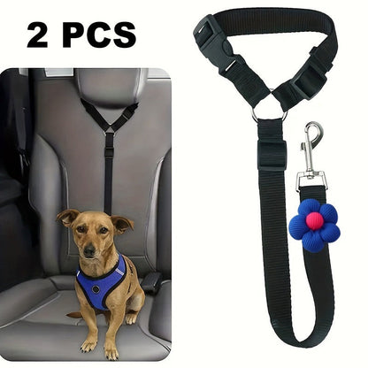 📢📢50% OFF !!⏰2-in-1 Dog Car Seat Belt & Walking Leash