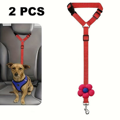 📢📢50% OFF !!⏰2-in-1 Dog Car Seat Belt & Walking Leash