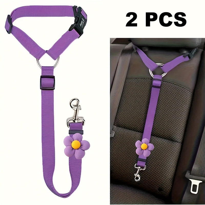📢📢50% OFF !!⏰2-in-1 Dog Car Seat Belt & Walking Leash