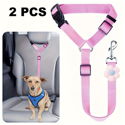 📢📢50% OFF !!⏰2-in-1 Dog Car Seat Belt & Walking Leash
