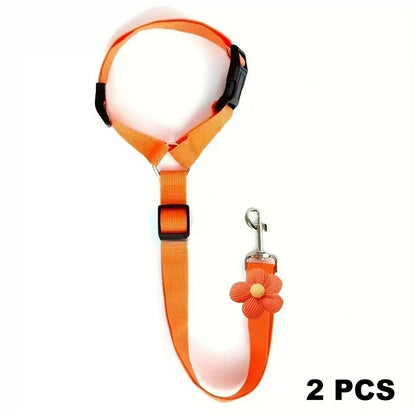 📢📢50% OFF !!⏰2-in-1 Dog Car Seat Belt & Walking Leash