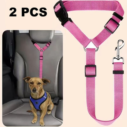 📢📢50% OFF !!⏰2-in-1 Dog Car Seat Belt & Walking Leash