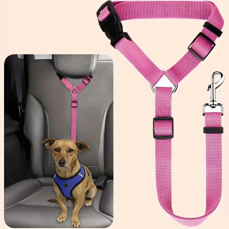 📢📢50% OFF !!⏰2-in-1 Dog Car Seat Belt & Walking Leash