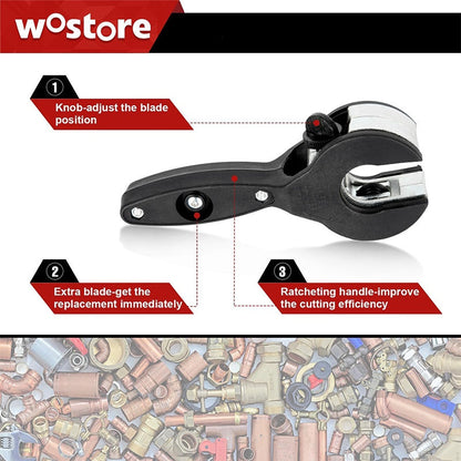 📢📢50% OFF !! ⏰3-Piece Ratcheting Tubing Cutter Set