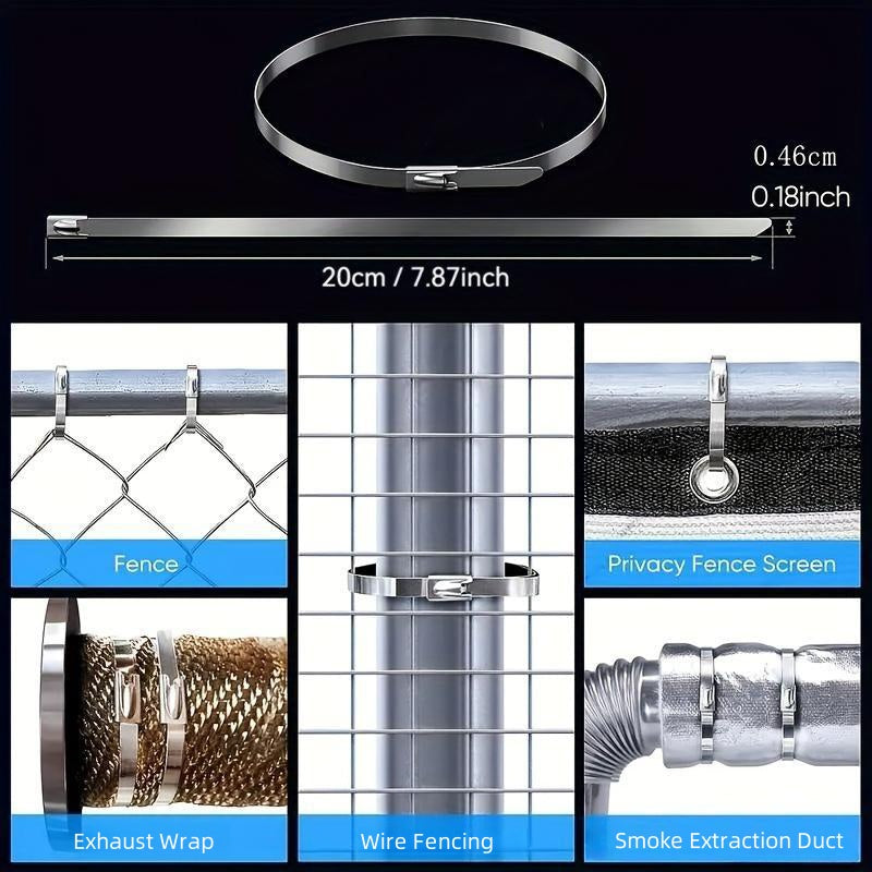 📢📢40% OFF !! ⏰Heavy-Duty Self-Locking Stainless Steel Cable Ties