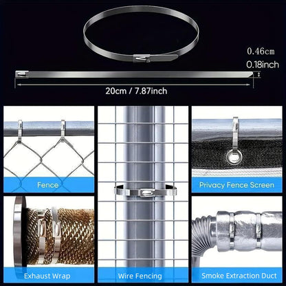 📢📢40% OFF !! ⏰Heavy-Duty Self-Locking Stainless Steel Cable Ties