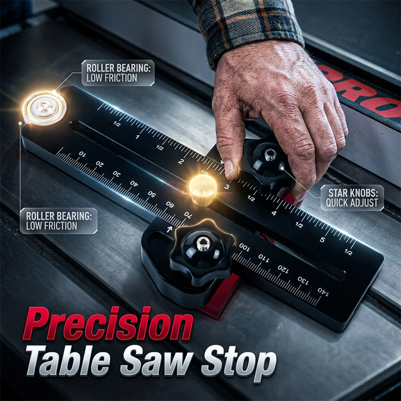 📢📢50% OFF !! ⏰Portable Black Precision Table Saw Stop