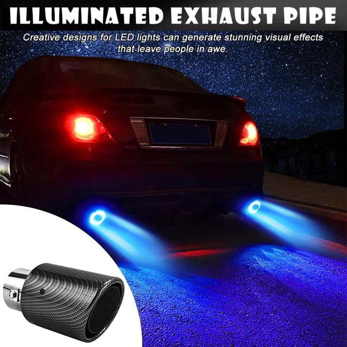 📢📢40% OFF !! ⏰ Universal LED Car Exhaust Pipe Light – Stylish Rear Glow for Any Drive