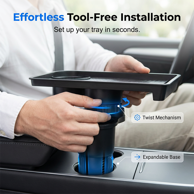 📢📢50% OFF !! ⏰Car Cup Holder Expander with Tray