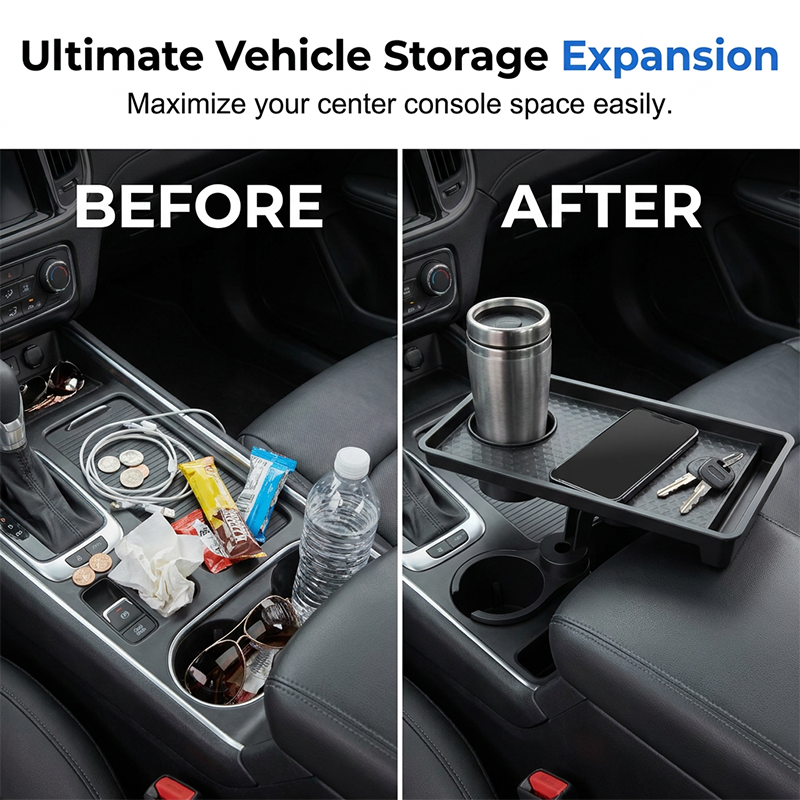 📢📢50% OFF !! ⏰Car Cup Holder Expander with Tray