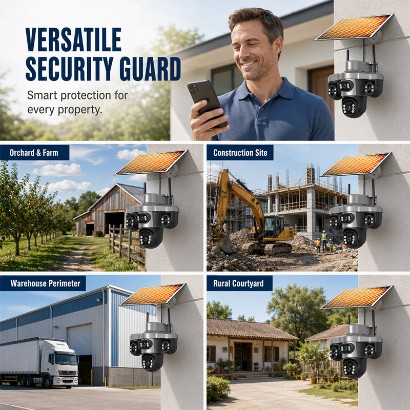 📢📢50% OFF !! ⏰Triple Lens Solar Security Camera