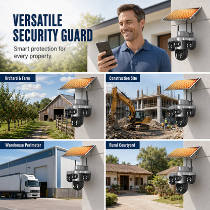 📢📢50% OFF !! ⏰Triple Lens Solar Security Camera